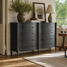 Curva 8-Drawer Double Dresser-Black