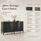 Curva 8-Drawer Double Dresser-Black