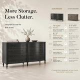 Curva 8-Drawer Double Dresser-Black