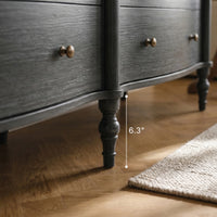 Curva 8-Drawer Double Dresser-Black