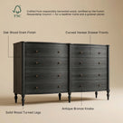 Curva 8-Drawer Double Dresser-Black