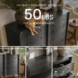 Curva 8-Drawer Double Dresser-Black