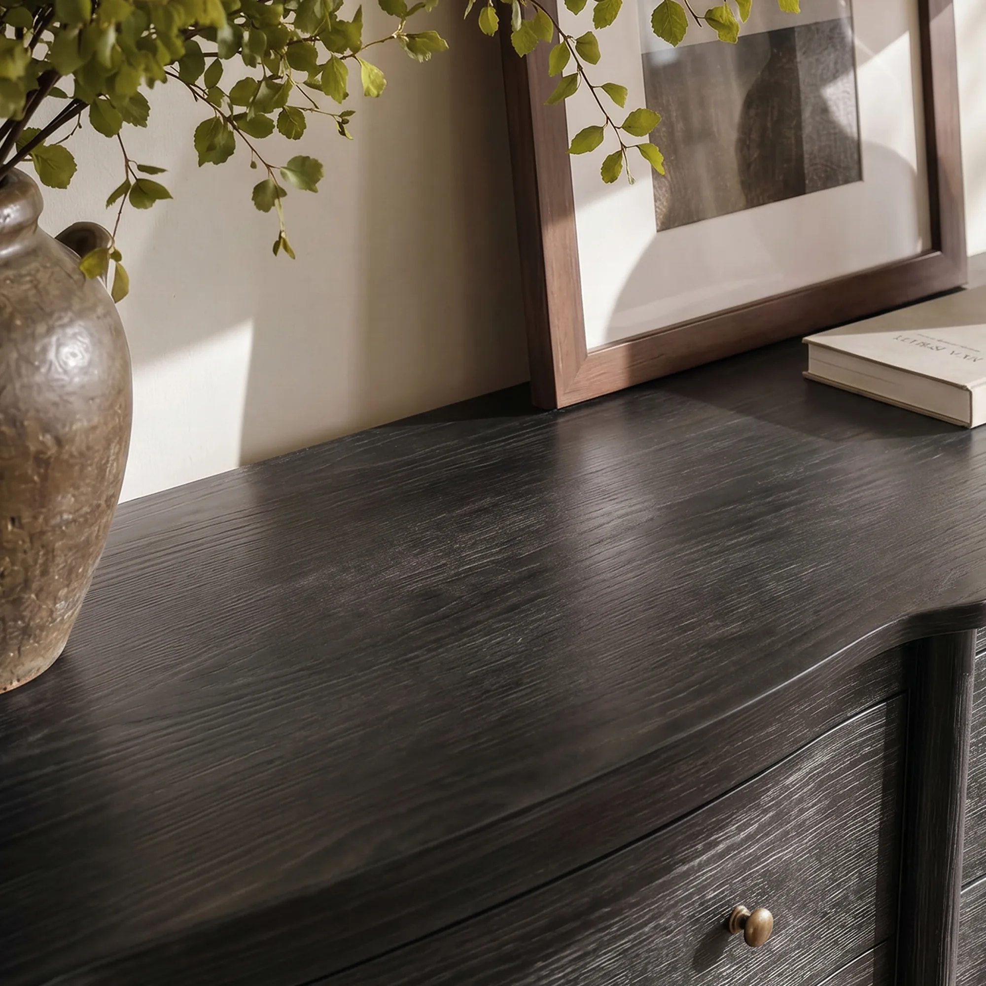 Curva 8-Drawer Double Dresser-Black