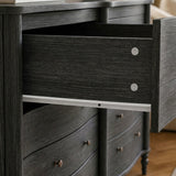 Curva 8-Drawer Double Dresser-Black