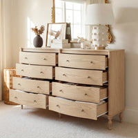 Curva 8-Drawer Double Dresser-Natural