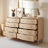 Curva 8-Drawer Double Dresser-Natural