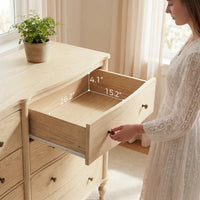Curva 8-Drawer Double Dresser-Natural