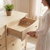 Curva 8-Drawer Double Dresser-Natural