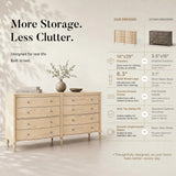 Curva 8-Drawer Double Dresser-Natural