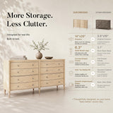 Curva 8-Drawer Double Dresser-Natural