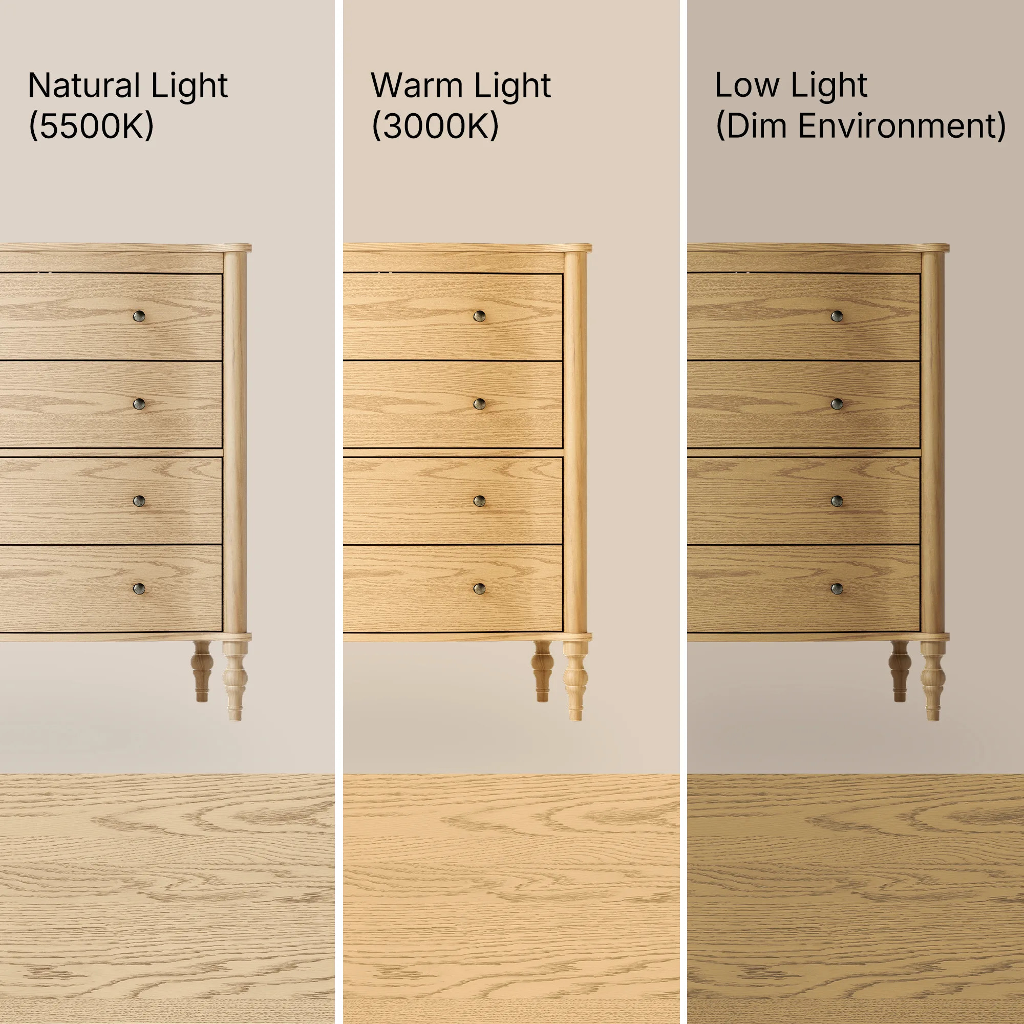 Curva 8-Drawer Double Dresser-Natural