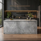 6-Door Kitchen Island with Storage and Seating Space
