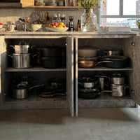 6-Door Kitchen Island with Storage and Seating Space