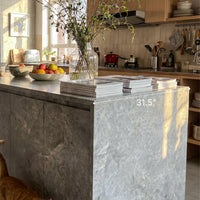 6-Door Kitchen Island with Storage and Seating Space