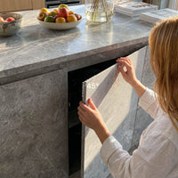 6-Door Kitchen Island with Storage and Seating Space