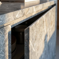 6-Door Kitchen Island with Storage and Seating Space