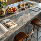 6-Door Kitchen Island with Storage and Seating Space