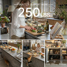 6-Door Kitchen Island with Storage and Seating Space