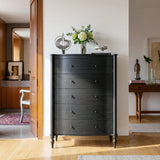 Curva 5-Drawer Chest-Black