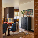 Curva 5-Drawer Chest-Black