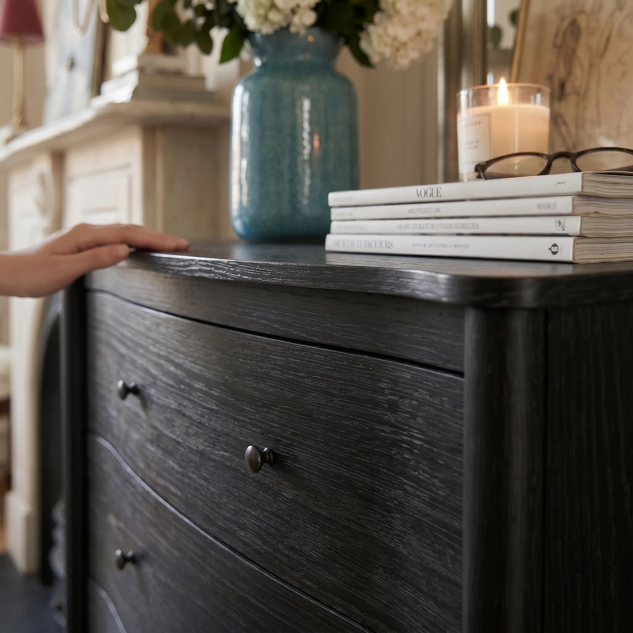 Curva 5-Drawer Chest-Black