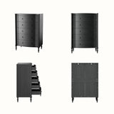 Curva 5-Drawer Chest-Black