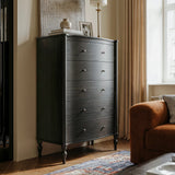 Curva 5-Drawer Chest-Black