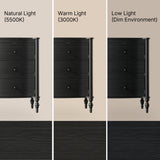 Curva 3-Drawer Nightstand-Black