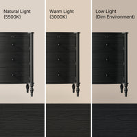 Curva 3-Drawer Nightstand-Black