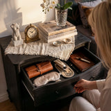Curva 3-Drawer Nightstand-Black
