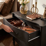 Curva 3-Drawer Nightstand-Black