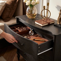 Curva 3-Drawer Nightstand-Black