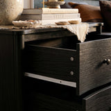 Curva 3-Drawer Nightstand-Black