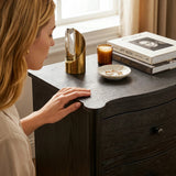 Curva 3-Drawer Nightstand-Black