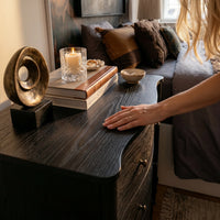 Curva 3-Drawer Nightstand-Black