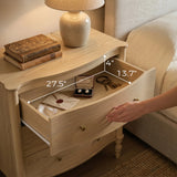 Curva 3-Drawer Nightstand-Natural