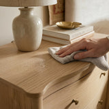 Curva 3-Drawer Nightstand-Natural