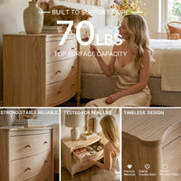 Curva 3-Drawer Nightstand-Natural