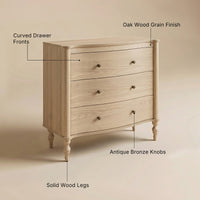 Curva 3-Drawer Nightstand-Natural