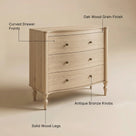 Curva 3-Drawer Nightstand Set of 2-Natural