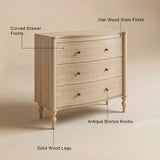 Curva 3-Drawer Nightstand-Natural
