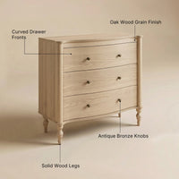 Curva 3-Drawer Nightstand Set of 2-Natural