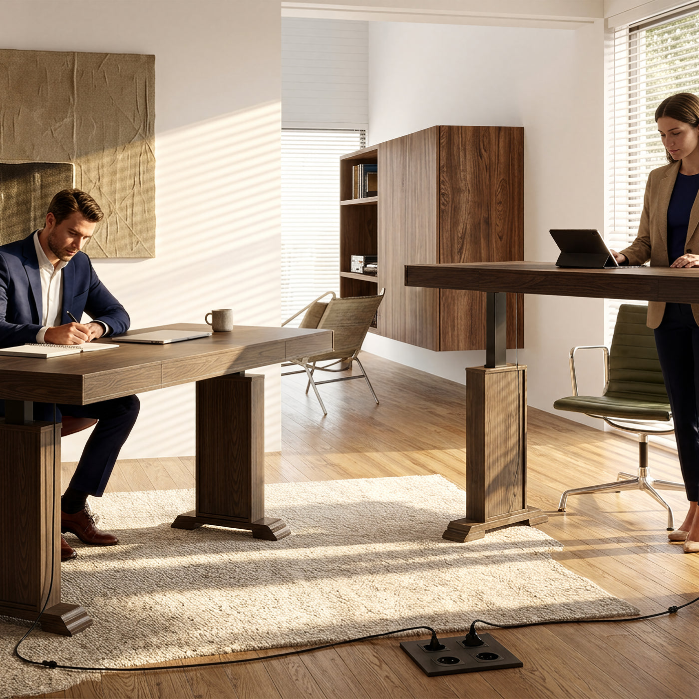 Height Adjustable Standing Desk with Memory Presets and Digital Display