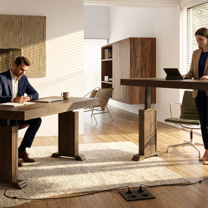 Height Adjustable Standing Desk with Memory Presets and Digital Display