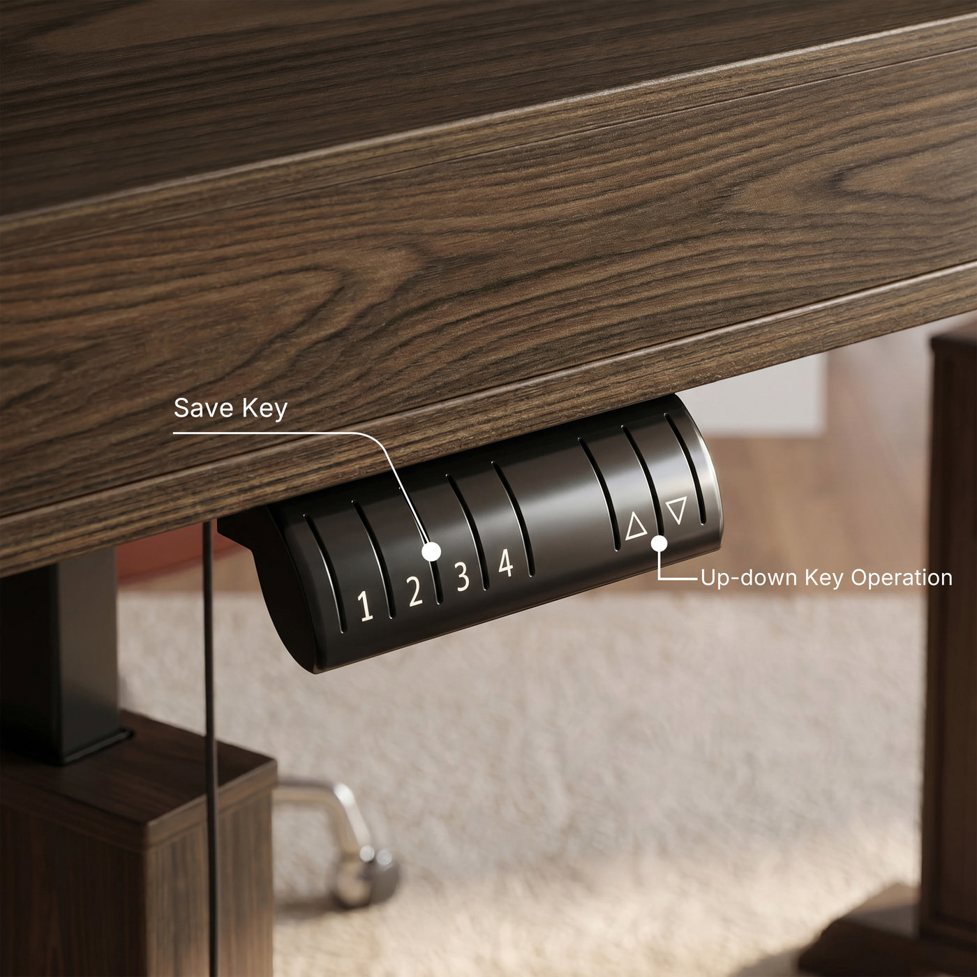 Height Adjustable Standing Desk with Memory Presets and Digital Display