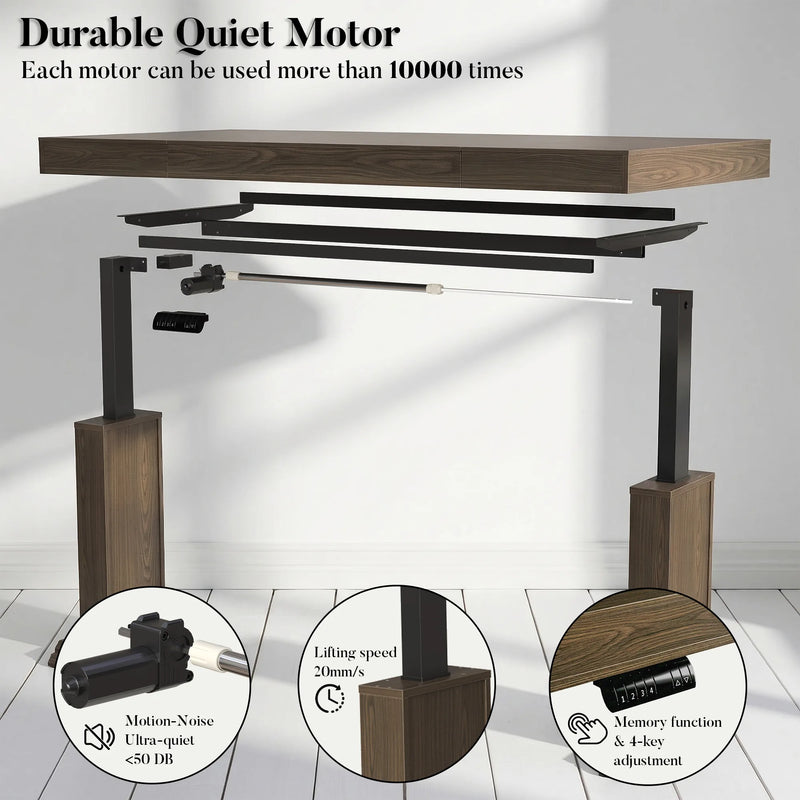 Height Adjustable Standing Desk with Memory Presets and Digital Display
