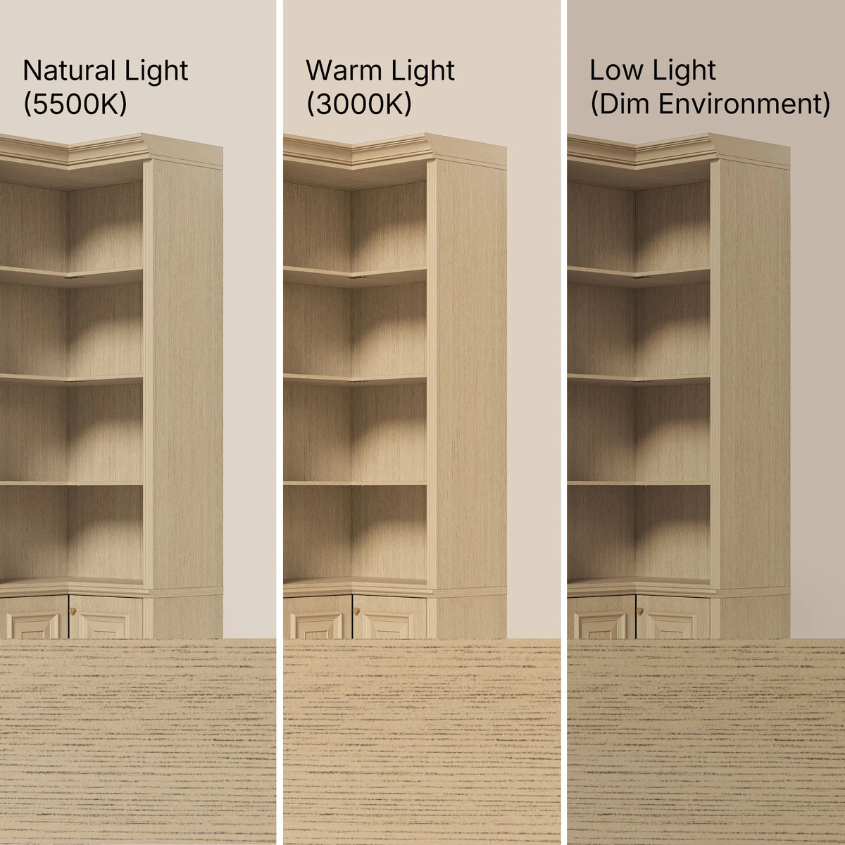 Tall Corner Cabinet with 4-Tier Open Shelves