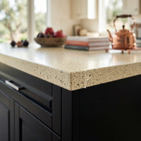 Modern Double-Sided Kitchen Island with Storage and Seating Space-Black