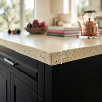 Modern Double-Sided Kitchen Island with Storage and Seating Space-Black
