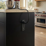 Modern Double-Sided Kitchen Island with Storage and Seating Space-Black